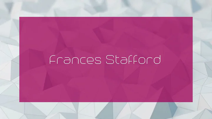 Frances Stafford Photo 15
