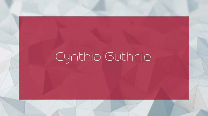 Cynthia Guthrie Photo 23