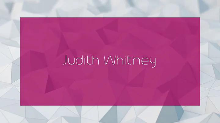 Judith Whitney Photo 16