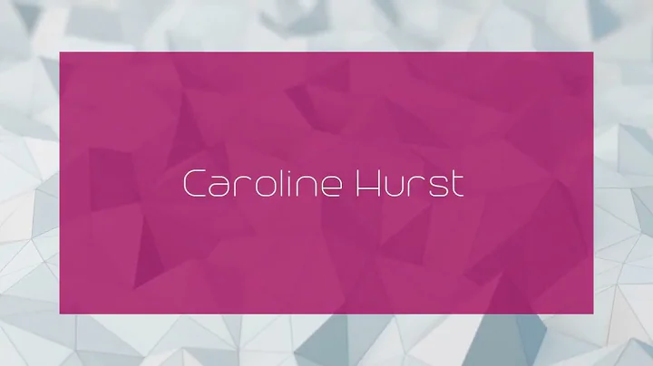 Caroline Hurst Photo 30