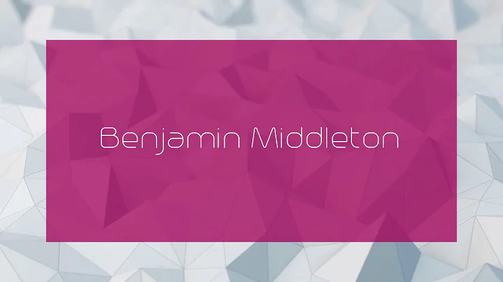 Benjamin Middleton Photo 32