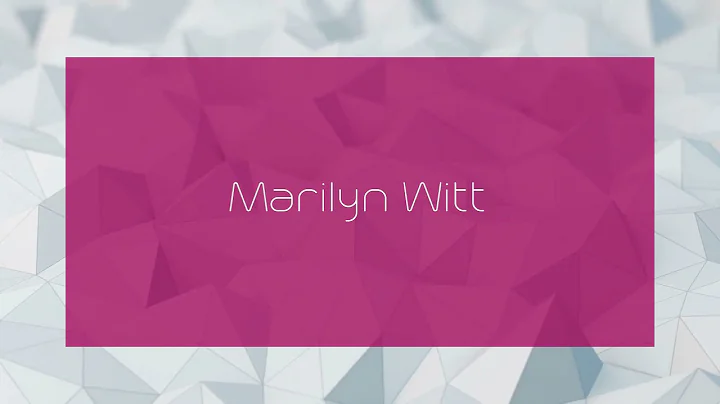 Marilyn Witt Photo 24