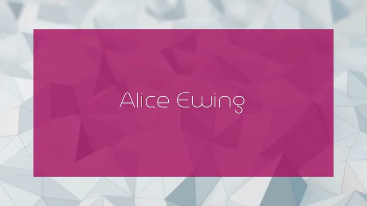 Alice Ewing Photo 25