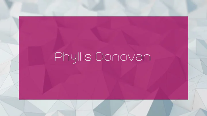 Phyllis Donovan Photo 18