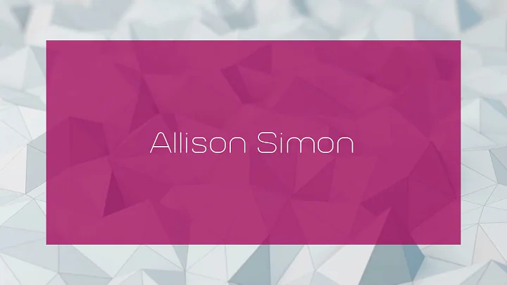 Allison Simon Photo 31