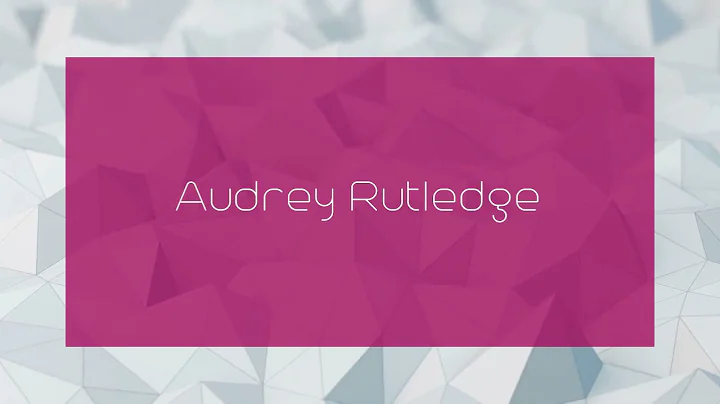 Audrey Rutledge Photo 19