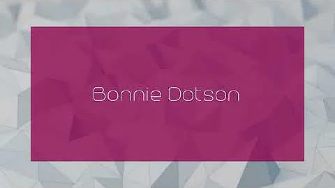 Bonnie Dotson Photo 32