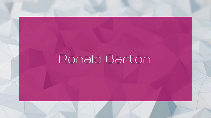 Ronald Barton Photo 31