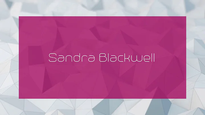 Sandra Blackwell Photo 26