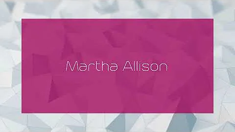 Martha Allison Photo 25