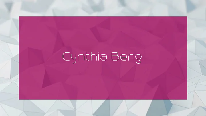 Cynthia Berg Photo 36