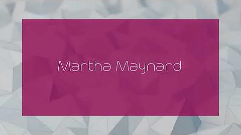 Martha Maynard Photo 27