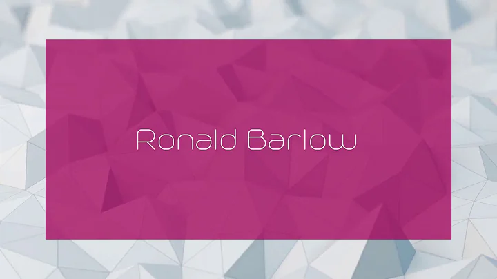Ronald Barlow Photo 23