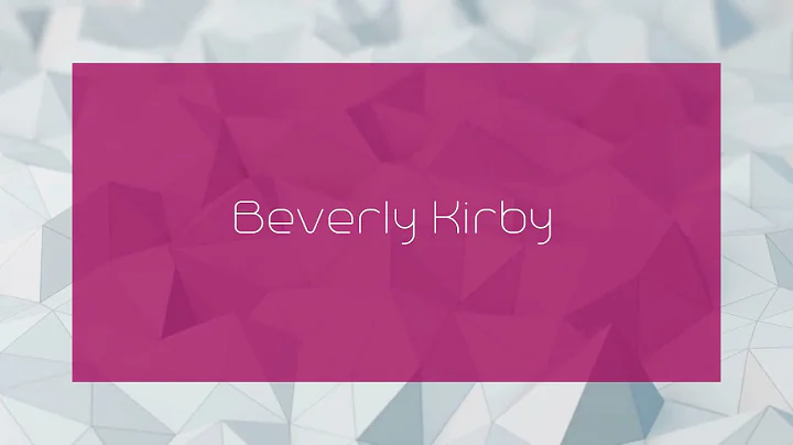 Beverly Kirby Photo 29