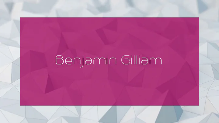 Benjamin Gilliam Photo 24
