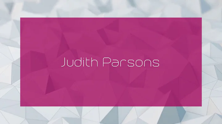 Judith Parsons Photo 18