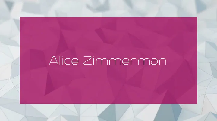 Alice Zimmerman Photo 24