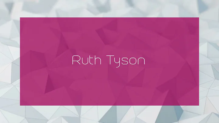 Ruth Tyson Photo 22
