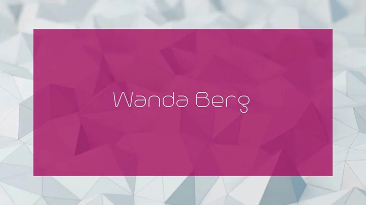 Wanda Berg Photo 16