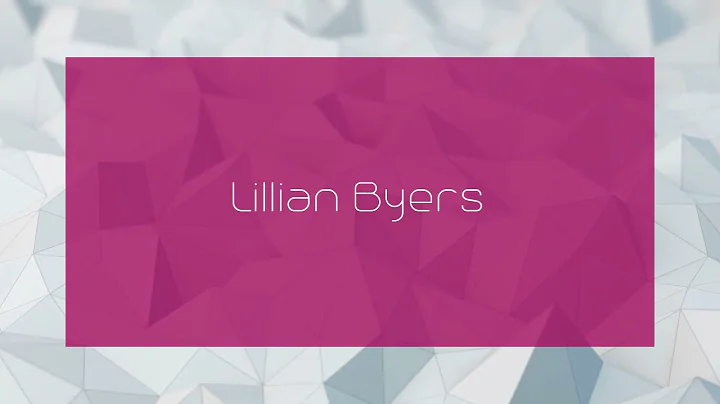 Lillian Byers Photo 7