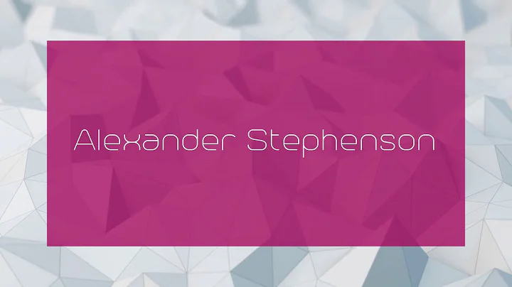 Alexander Stephenson Photo 22
