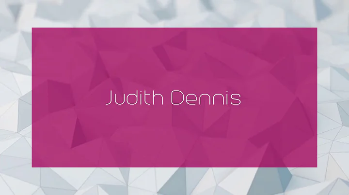 Judith Dennis Photo 32