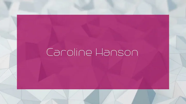 Caroline Hanson Photo 34