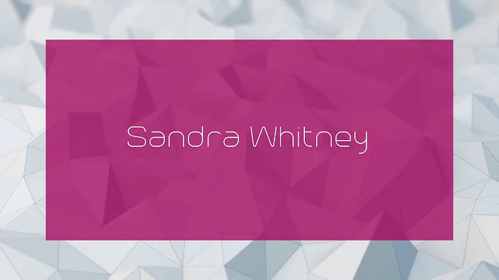 Sandra Whitney Photo 30