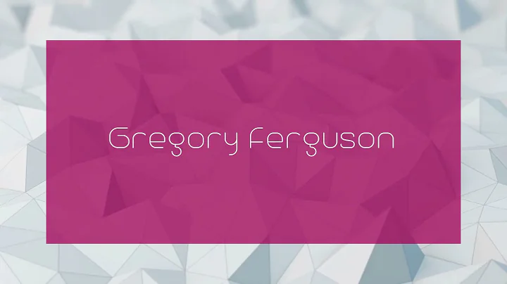 Gregory Ferguson Photo 36